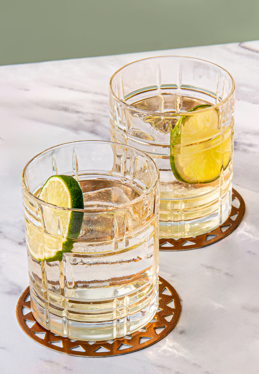 2x Nio Cut Glass Tumblers